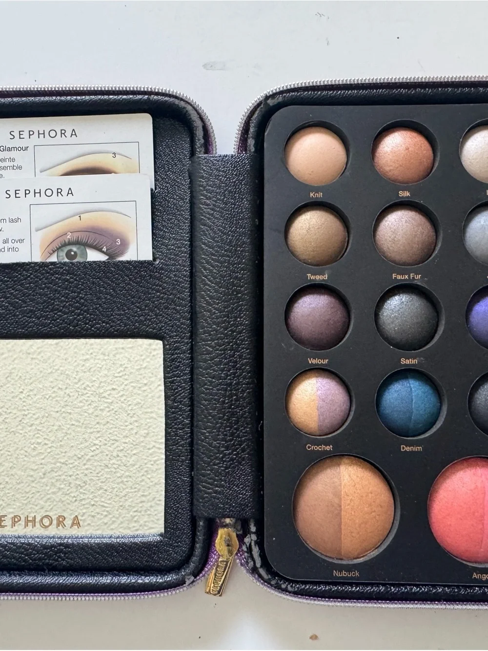 Sephora Eyeshadow Palette with Pink, Blue, Purple & Gold Shades